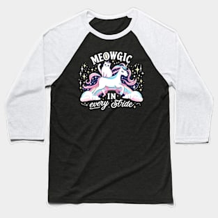 meowgic in every stride Baseball T-Shirt